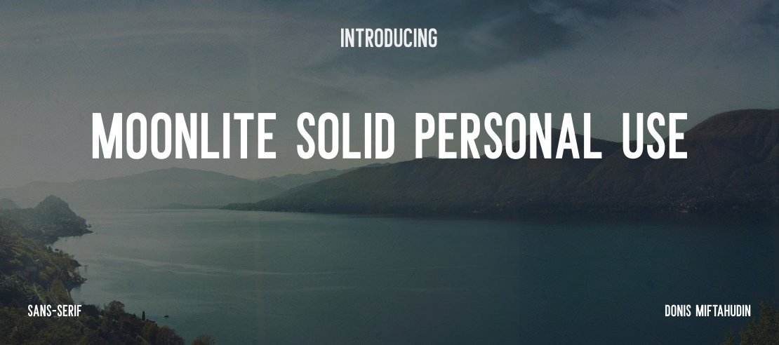 Moonlite Solid Personal Use Font