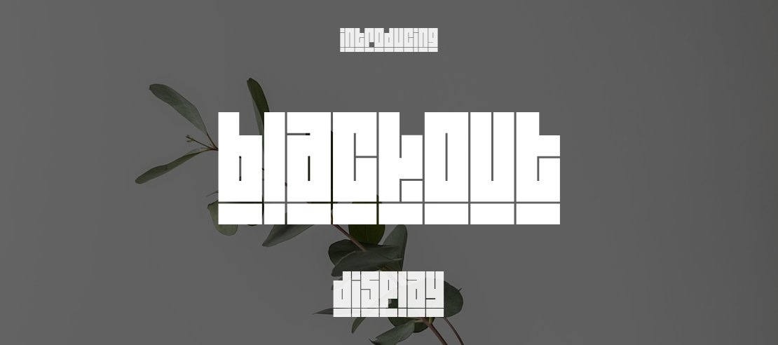 Blackout Font