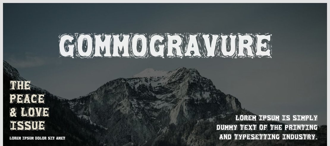 Gommogravure Font Family