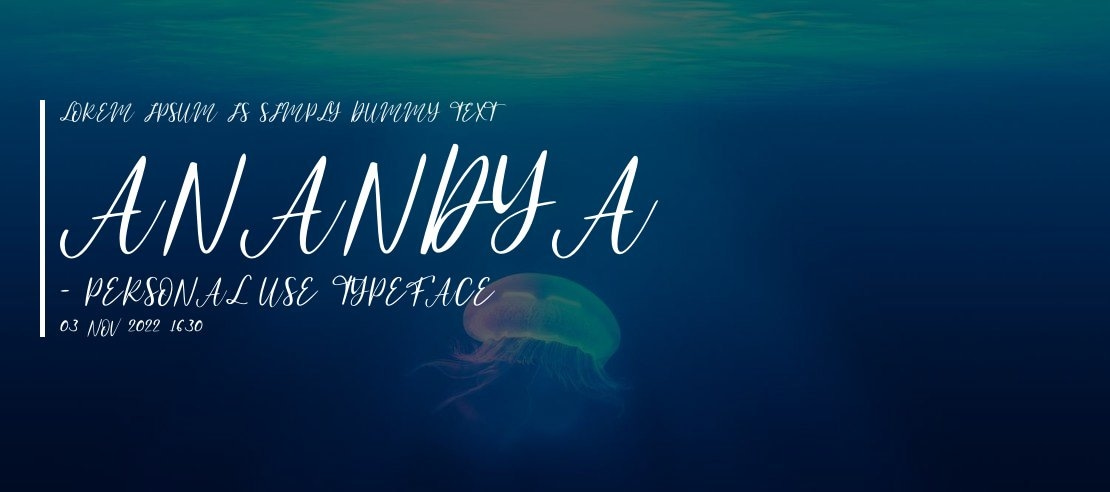 Anandya - Personal Use Font