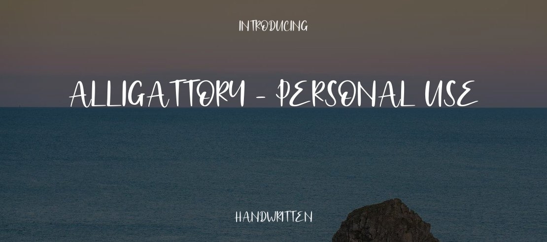 Alligattory - Personal Use Font