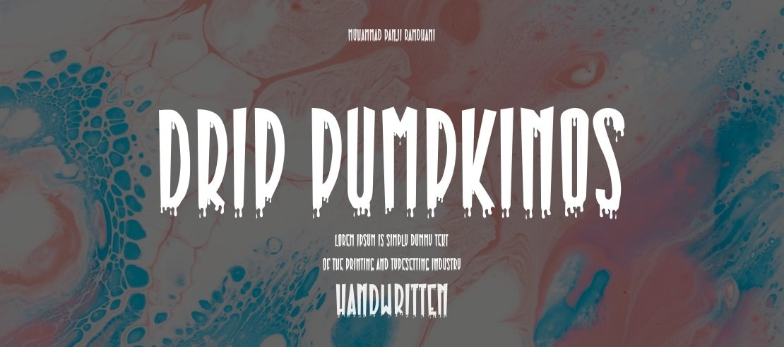 Drip Pumpkinos Font