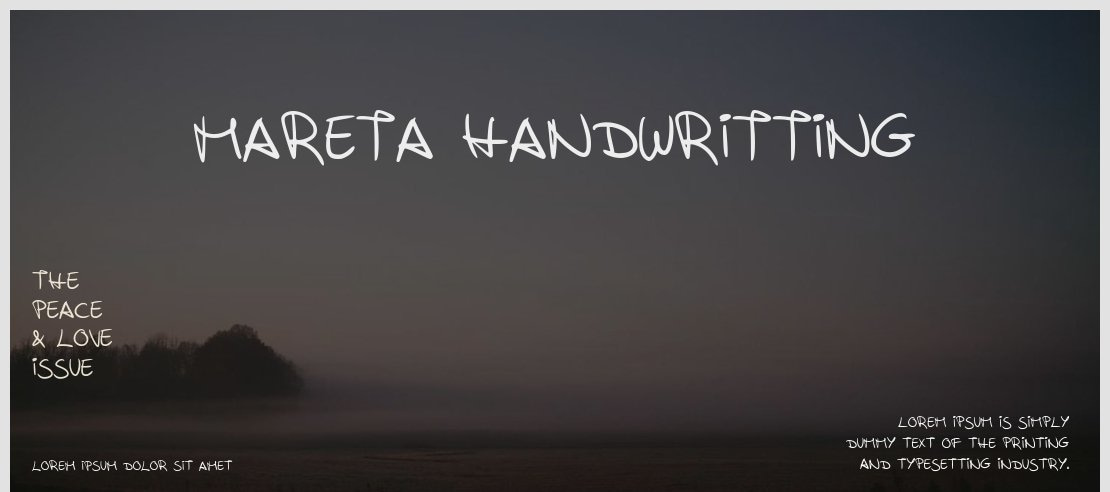 Mareta Handwritting Font