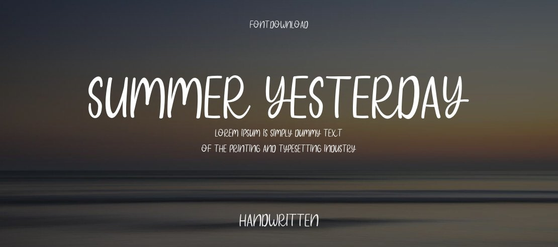 Summer Yesterday Font