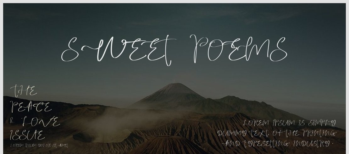 Sweet Poems Font