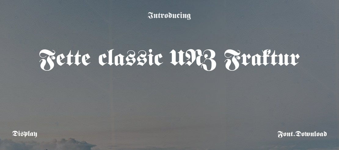 Fette classic UNZ Fraktur Font Family