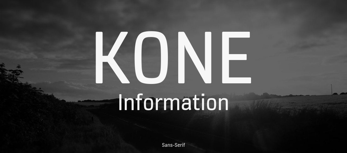 KONE Information Font