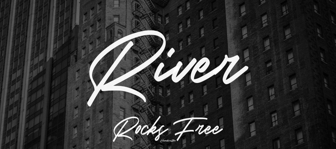 River Rocks Free Font