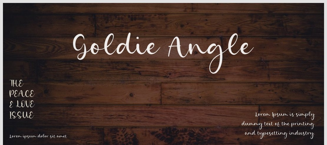 Goldie Angle Font