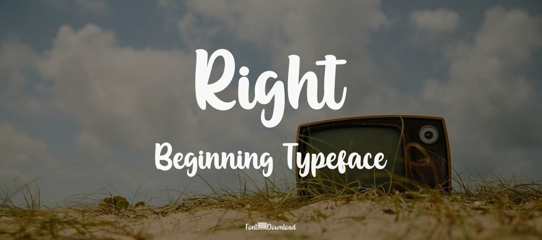 Right Beginning Font