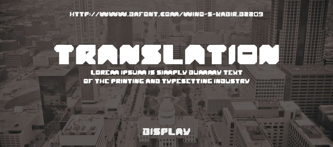 TRANSLATION Font Family
