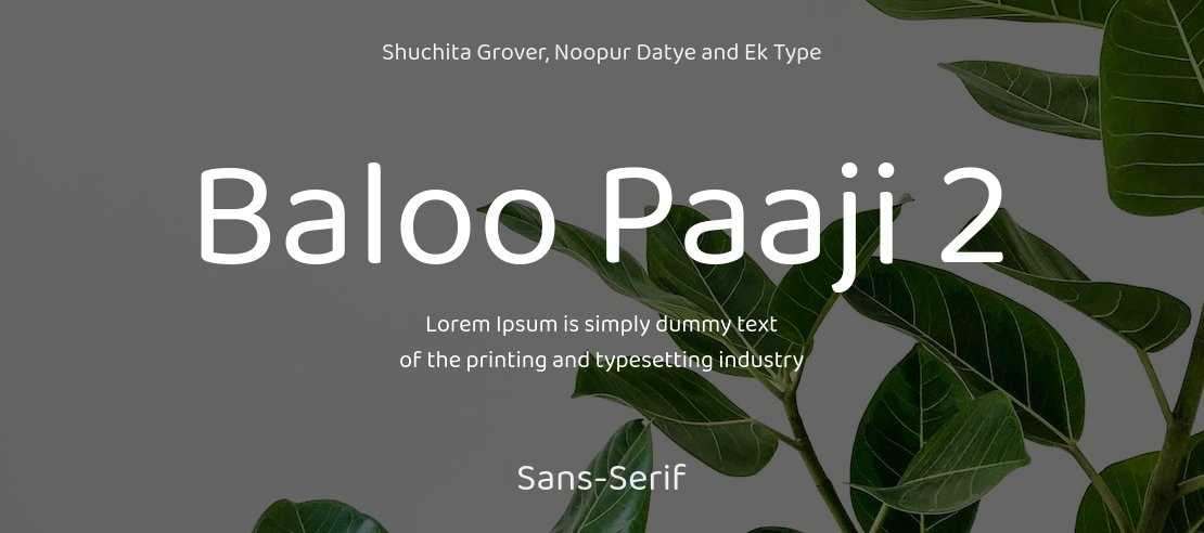 Baloo Paaji 2 Font Family