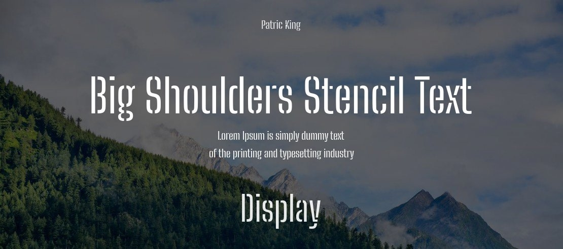 Big Shoulders Stencil Text Font Family