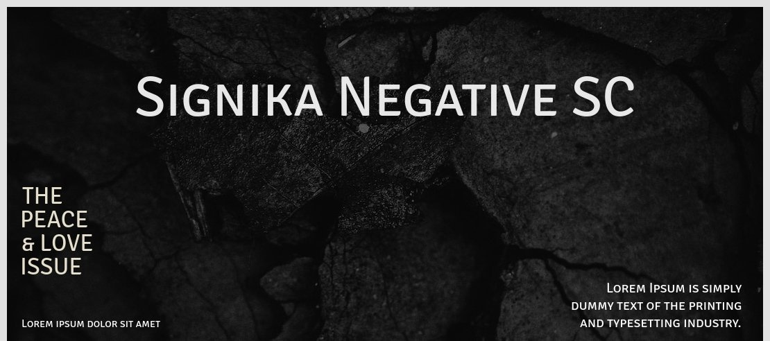 Signika Negative SC Font Family