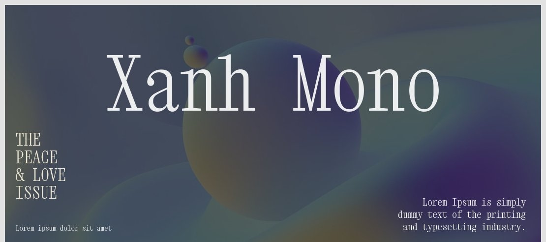 Xanh Mono Font Family