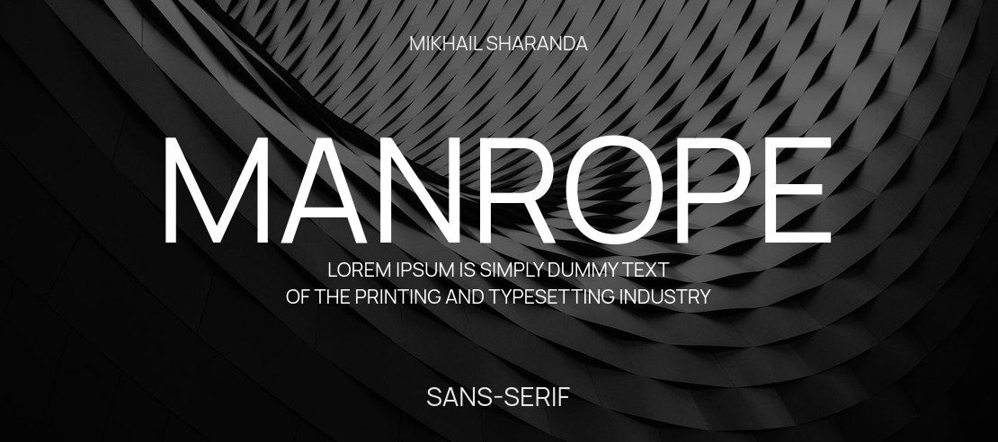 Manrope Font Family