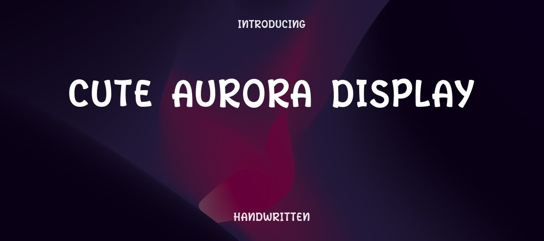 Cute Aurora Display Font