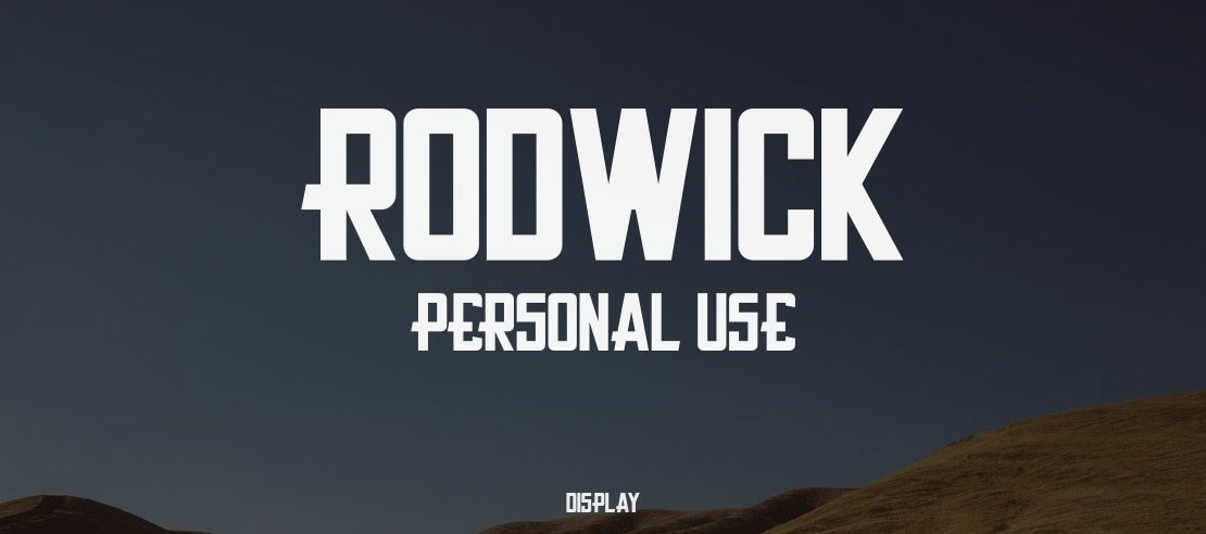 Rodwick Personal Use Font