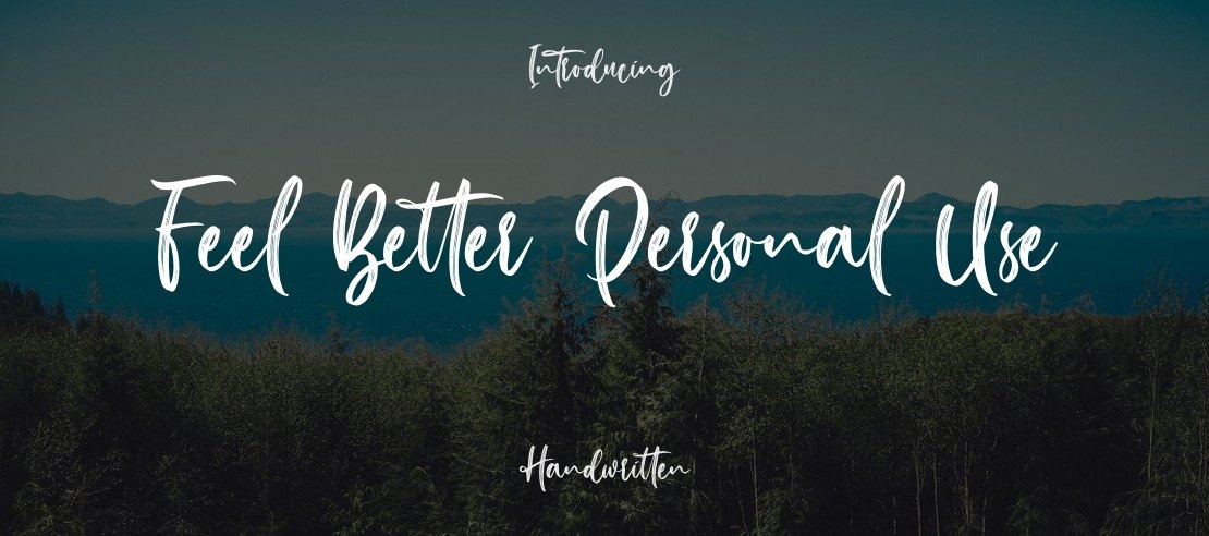 Feel Better Personal Use Font