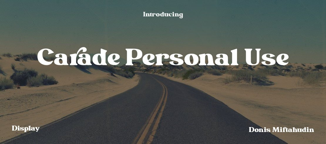 Carade Personal Use Font