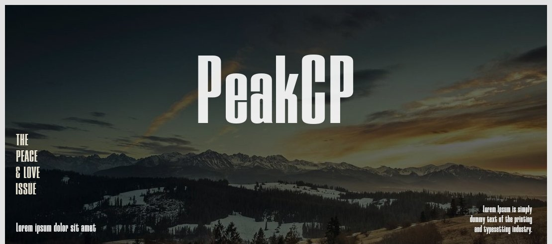 PeakCP Font