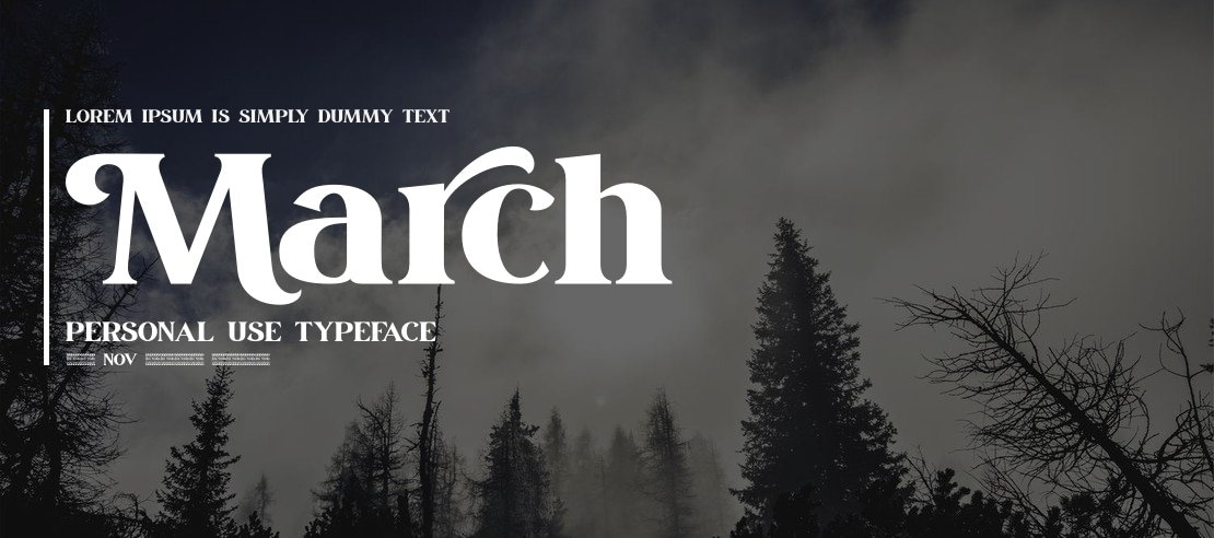 March Personal Use Font