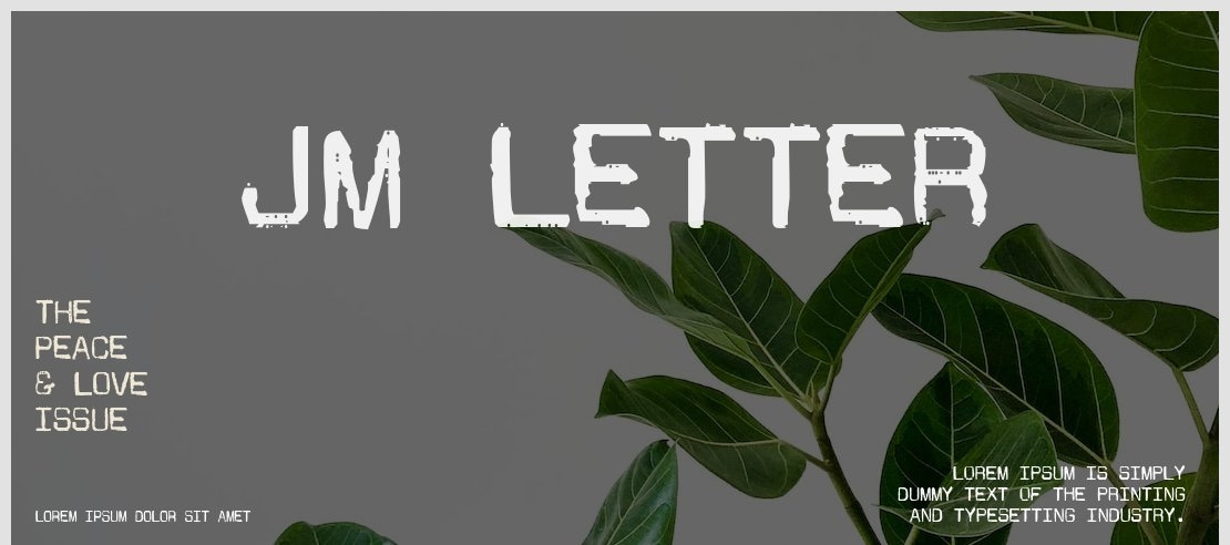 JM Letter Font