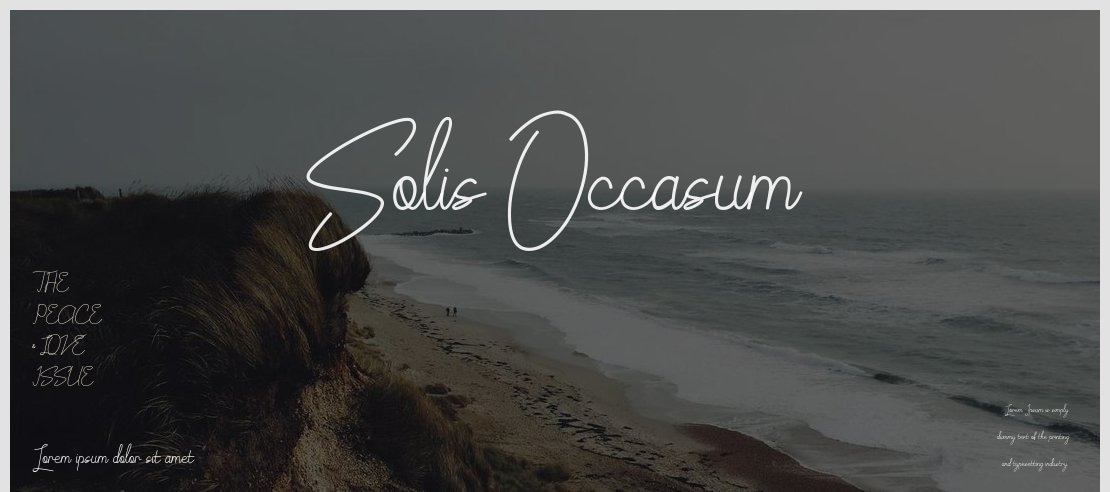 Solis Occasum Font