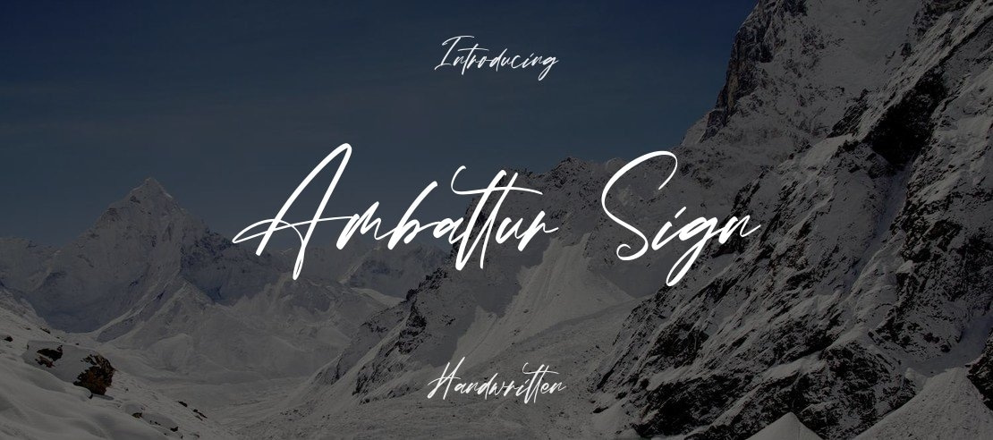 Ambattur Sign Font
