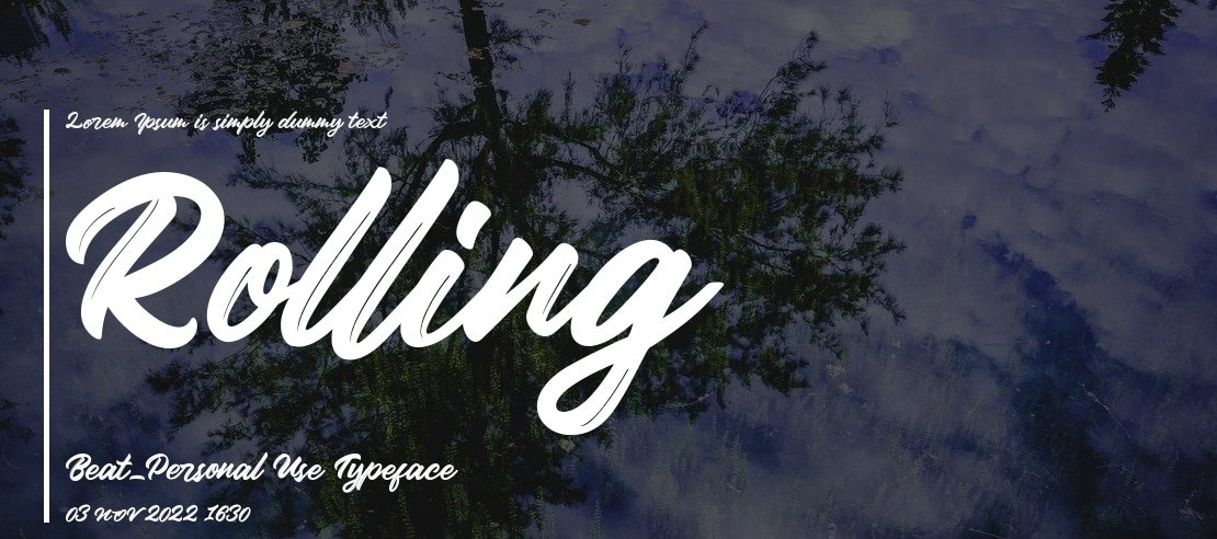 Rolling Beat_Personal Use Font