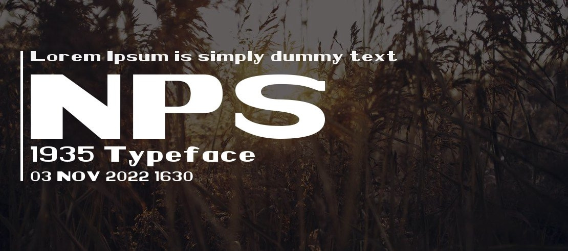 NPS 1935 Font