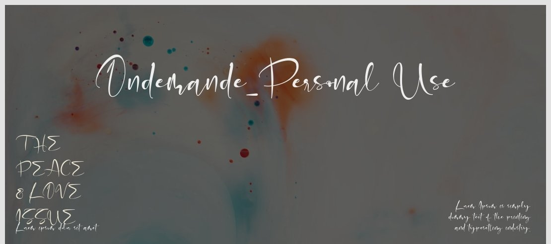 Ondemande_Personal Use Font