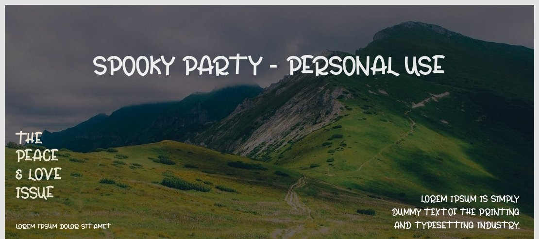 Spooky Party - Personal Use Font