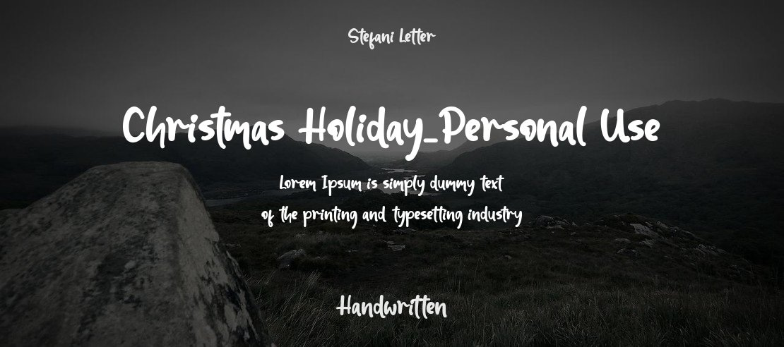 Christmas Holiday_Personal Use Font