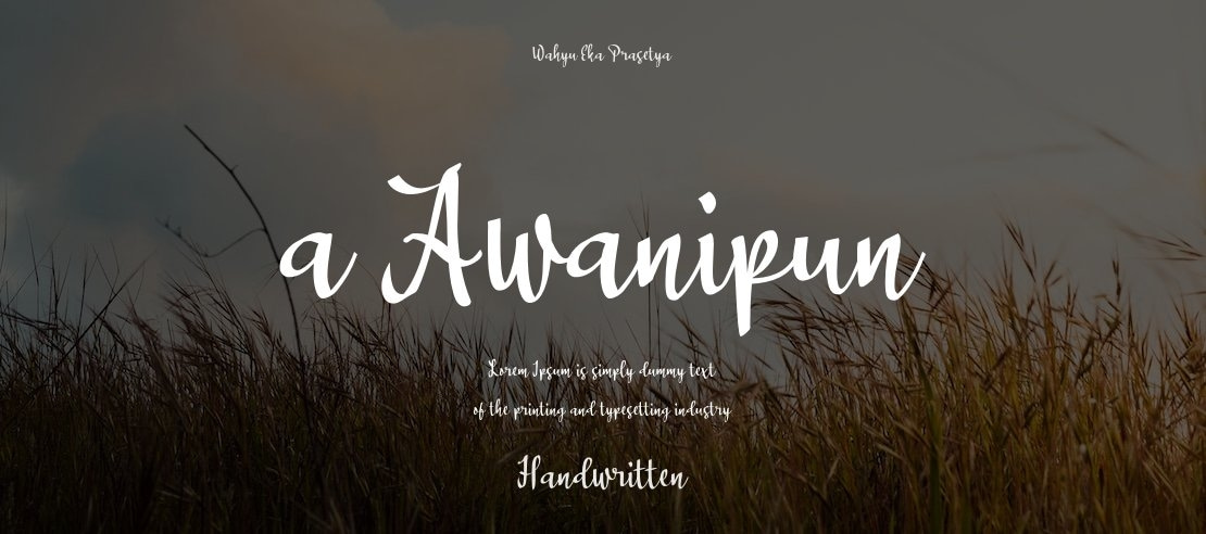 a Awanipun Font