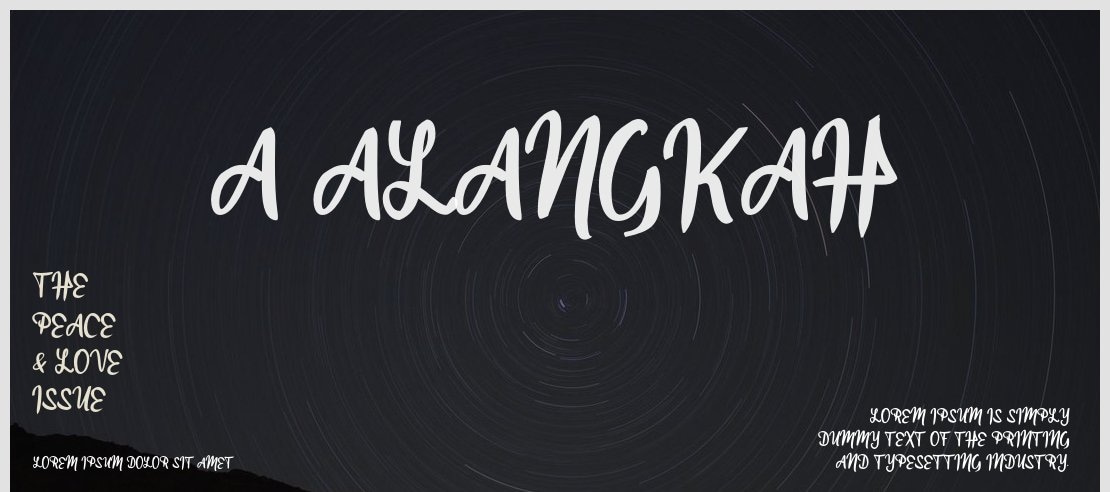 a Alangkah Font