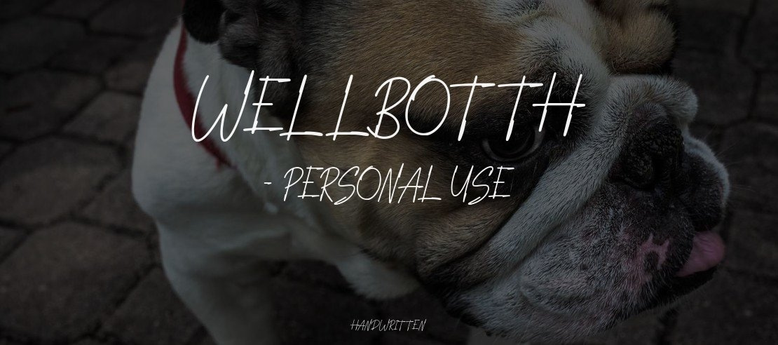 Wellbotth - Personal Use Font