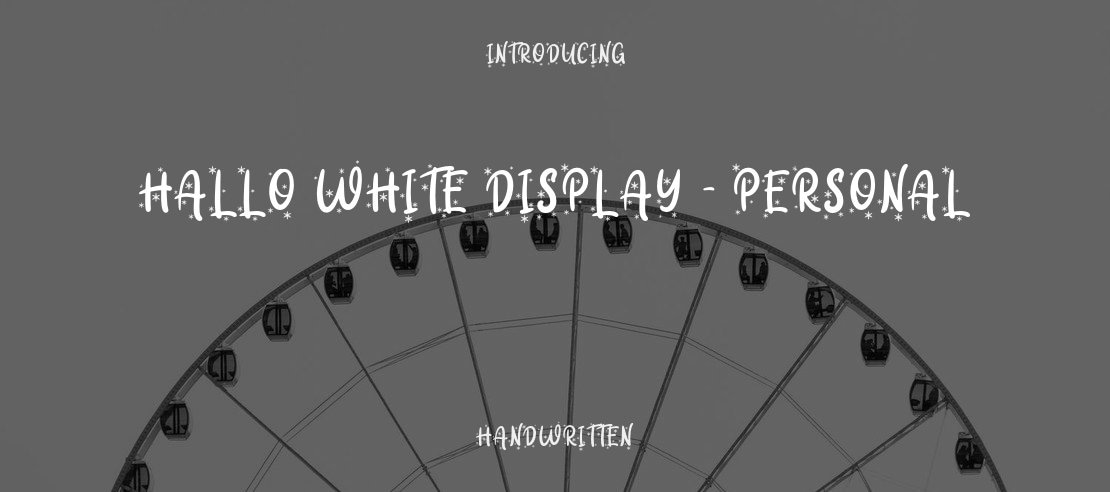 Hallo White Display - Personal Font Family