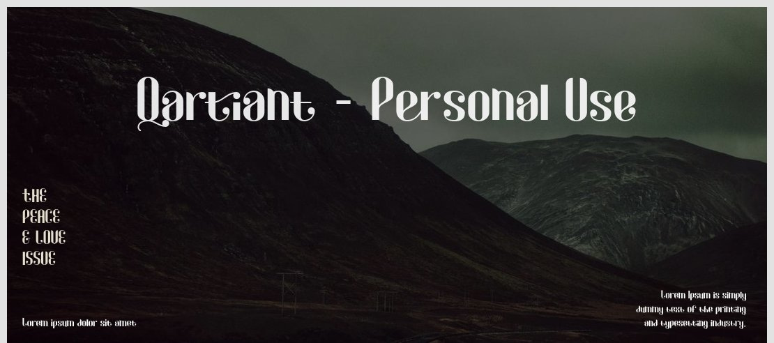 Qartiant - Personal Use Font