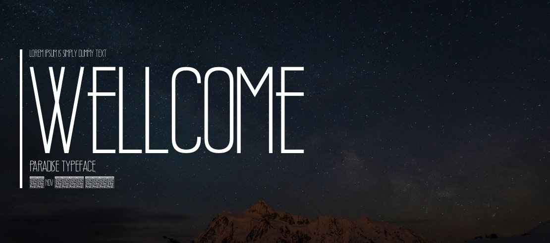 Wellcome Paradise Font Family