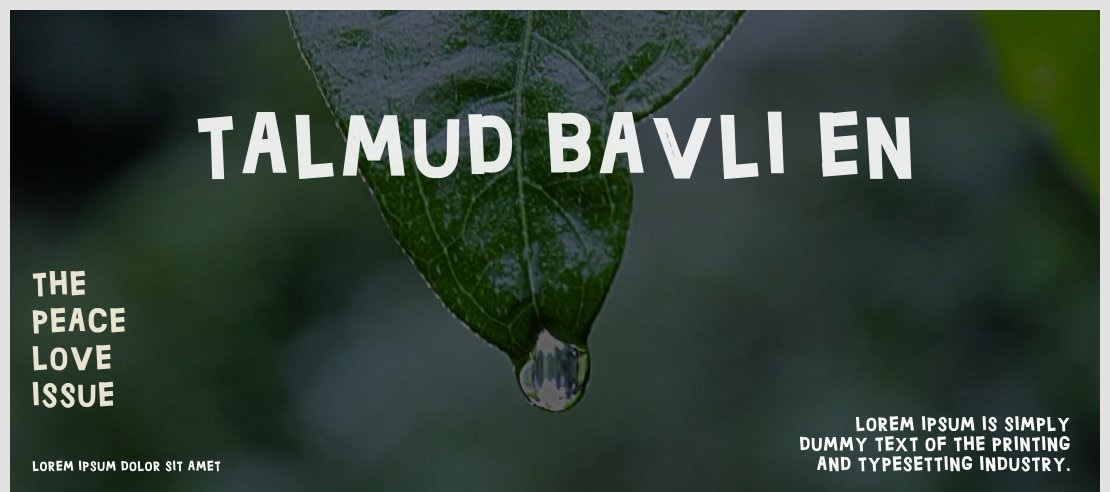 TALMUD BAVLI EN Font Family