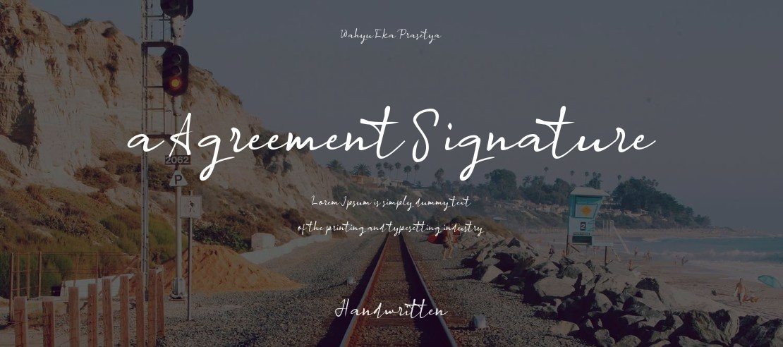 a Agreement Signature Font