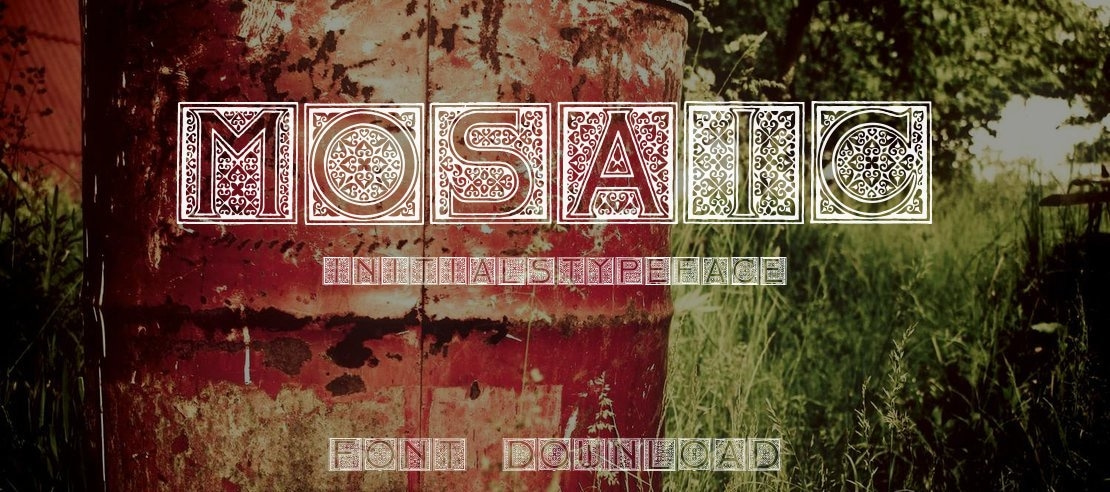 Mosaic Initials Font Family