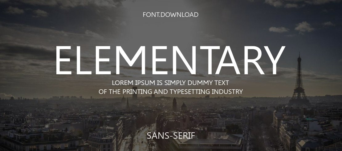 Elementary Font Family