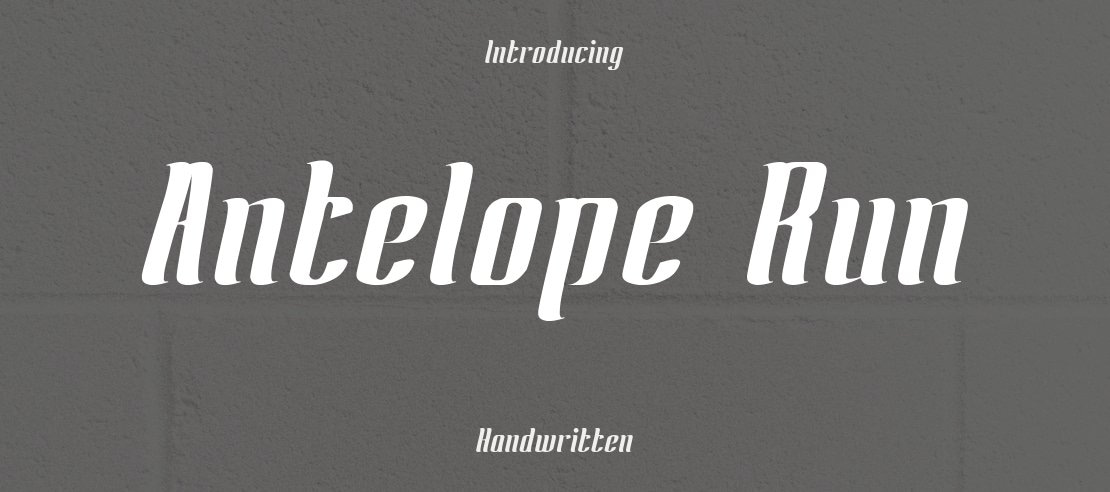 Antelope Run Font Family