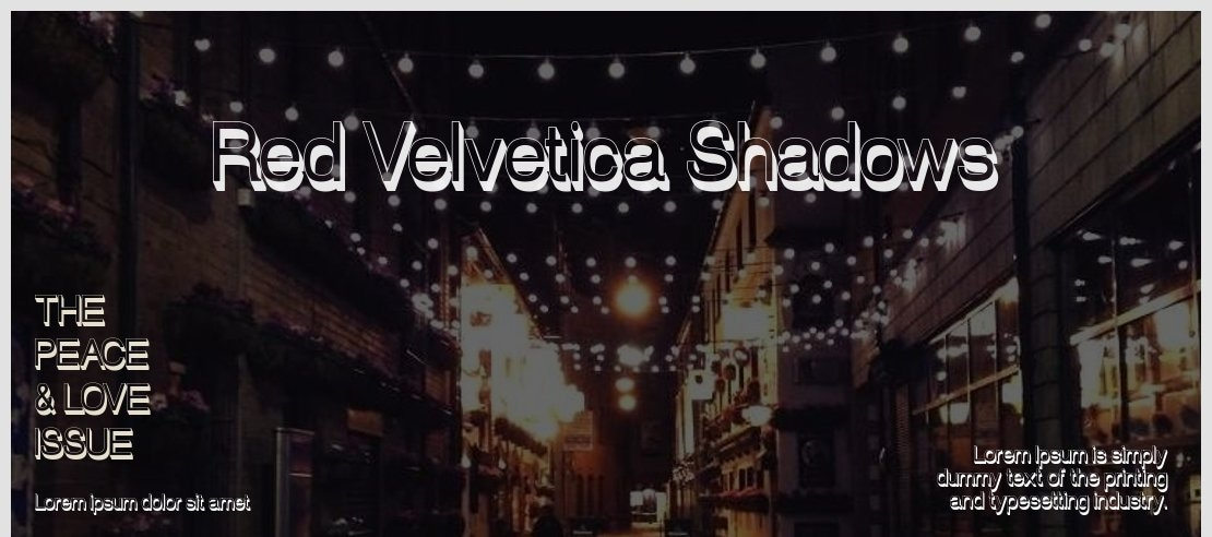 Red Velvetica Shadows Font