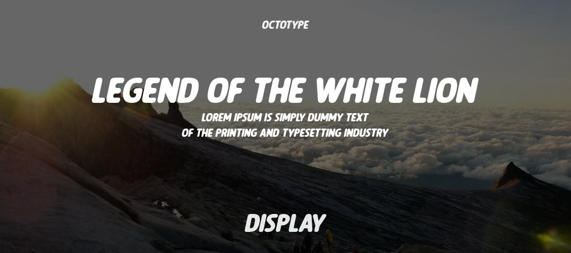 LEGEND OF THE WHITE LION Font