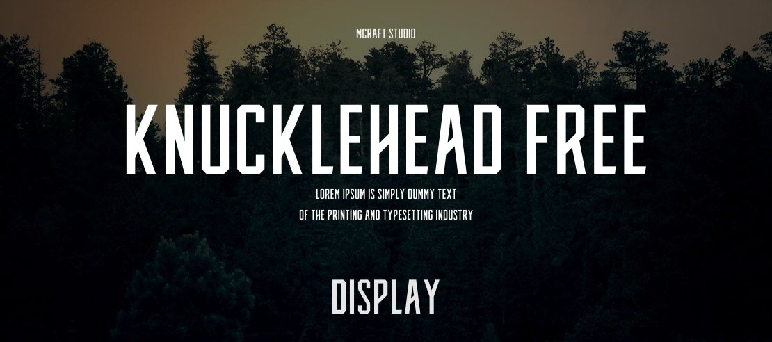 Knucklehead FREE Font