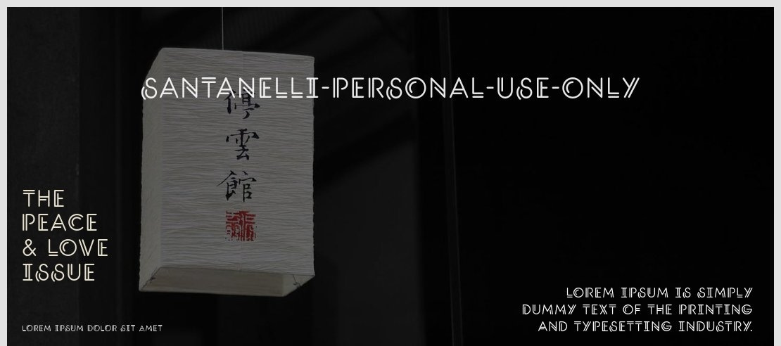 Santanelli-PERSONAL-USE-ONLY Font
