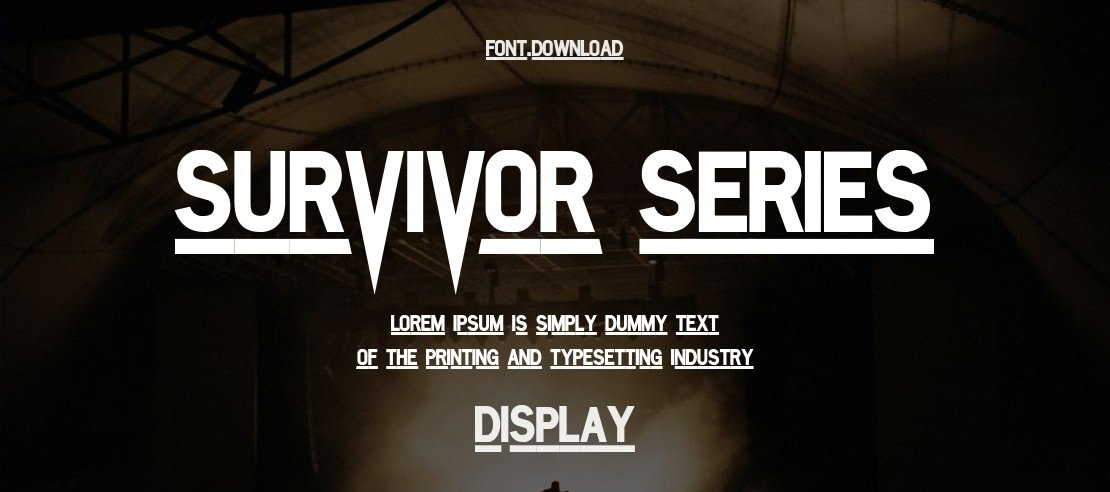 SURVIVOR SERIES Font